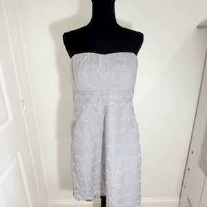 J. Crew Gray Strapless Sundress for Cocktail Events